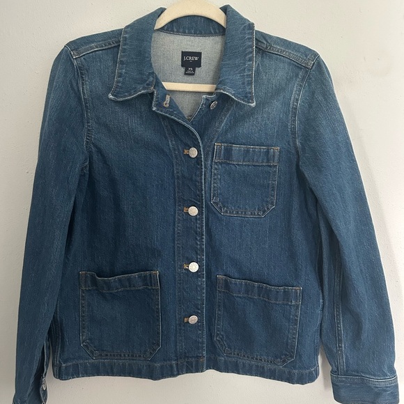 J. Crew Blue Denim Jean Jacket Timeless Style - Picture 1 of 3